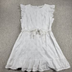 LOFT White Eyelet Mini Dress